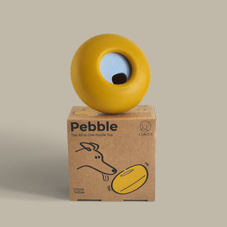 Citrine Yellow Solo Bundle Pebble Slow Feeder Dog Toy