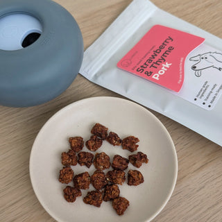 Pebble Slow Feeder Toy with Pork Treat