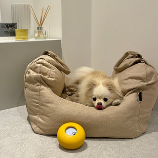 Ponyo in Bed with Pebble Slow Feeder Dog Toy