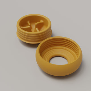 Two Pieces Pebble Slow Feeder Toy Opened