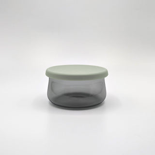 Green Tinted Glass Treat Jar Lunoji