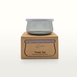 Lilac Tinted Glass Treat Jar with Packaging Lunoji