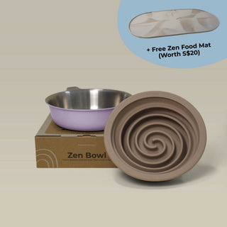 Zen Collection (1 Bowl + 1 Slow Feeder) + FREE Mat
