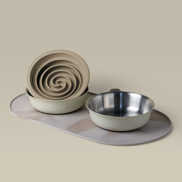 Zen Premium Bundle (2 Bowls + 1 Slow Feeder + 1 Mat)